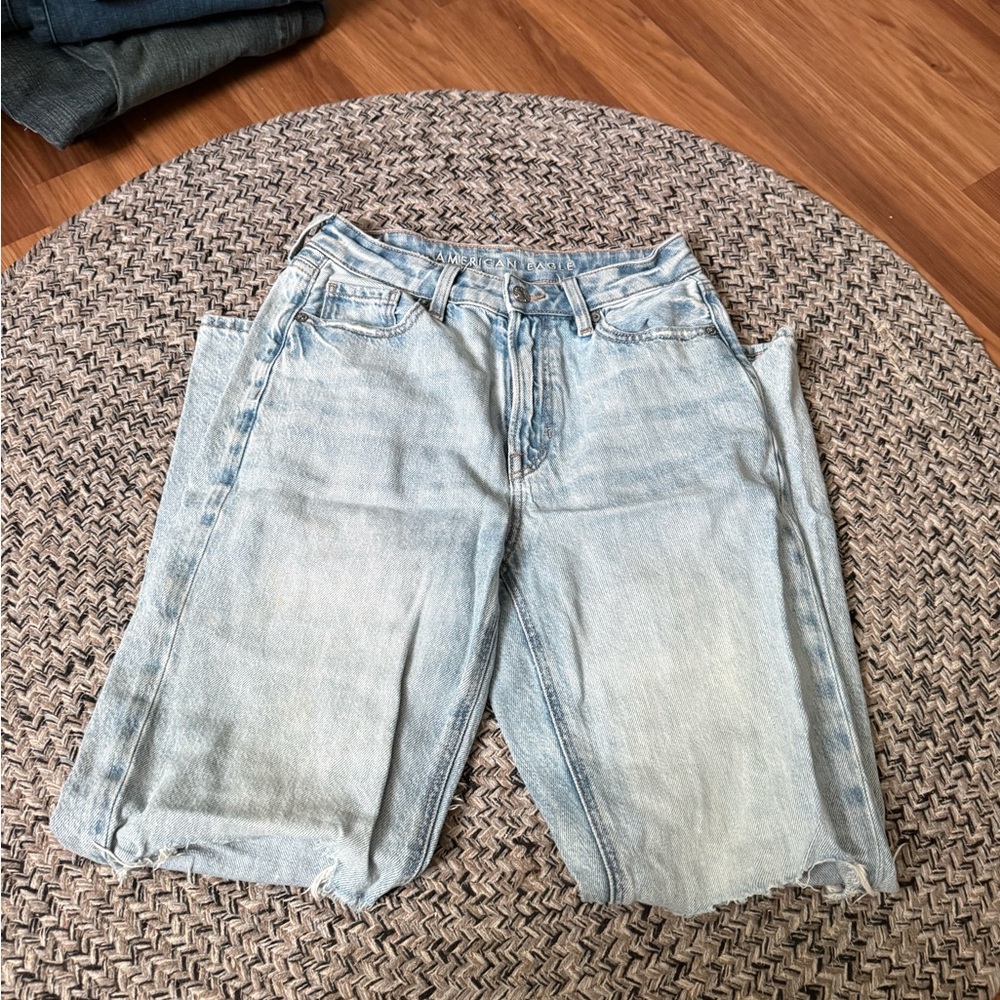 American Eagle Outfitters Light Wash Straight Leg Jeans